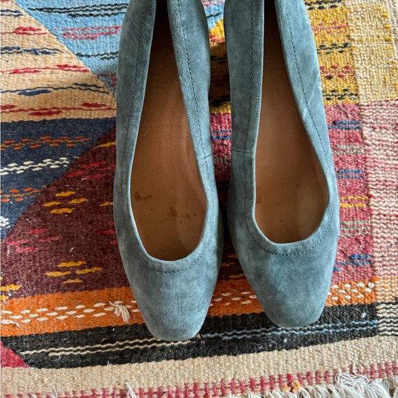 Madewell Shoes - Madewell Blue Suede Heels